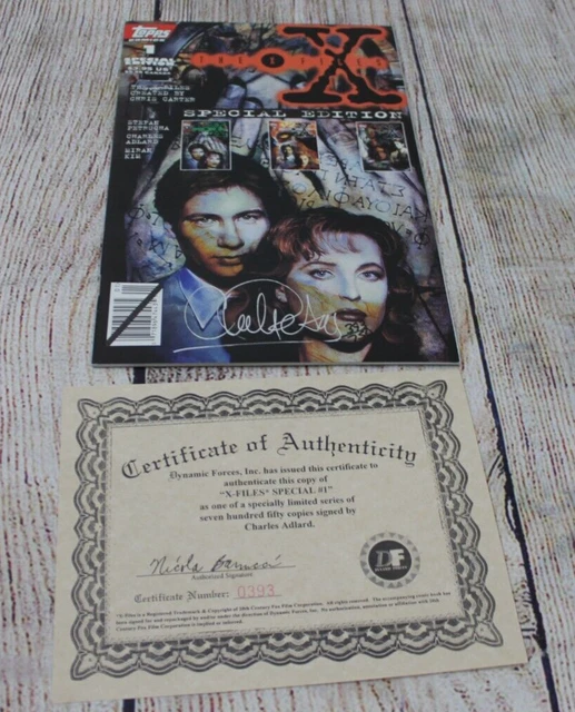 Topps X-Files Special Edition 1 Signed by Charles Adlard Dynamic Forces COA /750