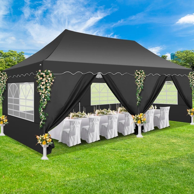 Pavillon 3x3/3x6m Faltpavillon Wasserdicht Partyzelt Gartenzelt UV-Schutz 50+