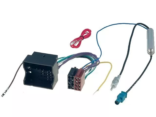 Câble Adaptateur Radio Pour Audi VW Quadlock + Alimentation Fantôme Fakra- din