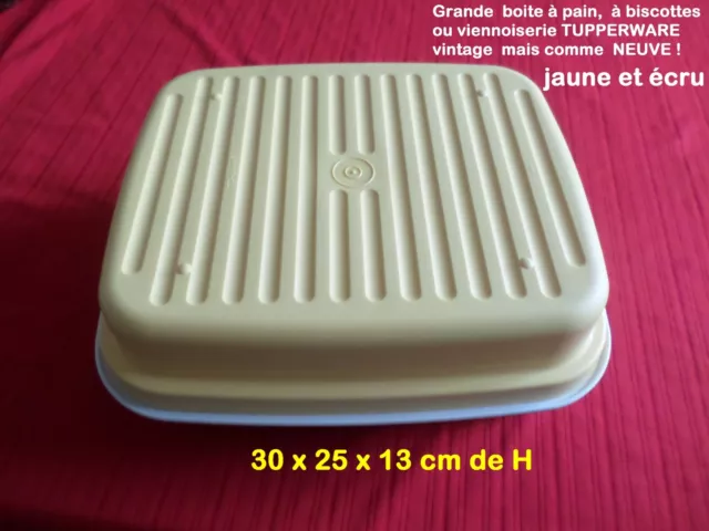 BOITE BOULANGERE-BISCOTTES-VIENNOISERIE-TUPPERWARE COMME  NEUVE (vintage)