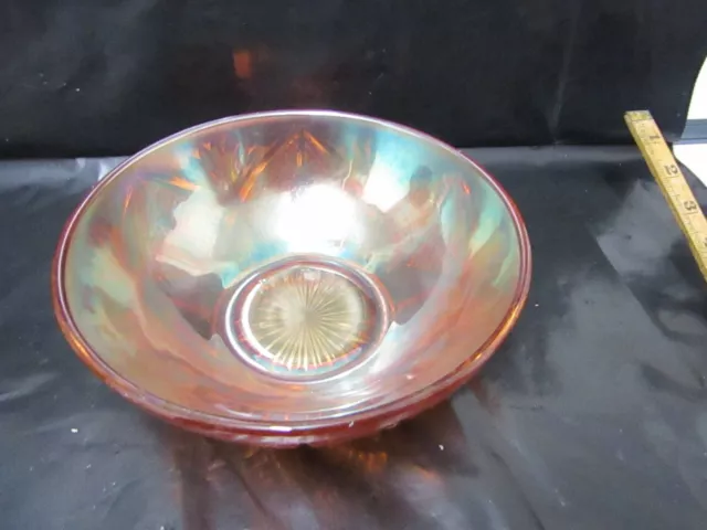 Vintage Carnival Glass Small Round Glass Sweet, Fruit Bowl