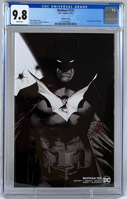 Batman #125 1st Failsafe 1:25 Sketch Variant D.C. Comics White Pages CGC 9.8