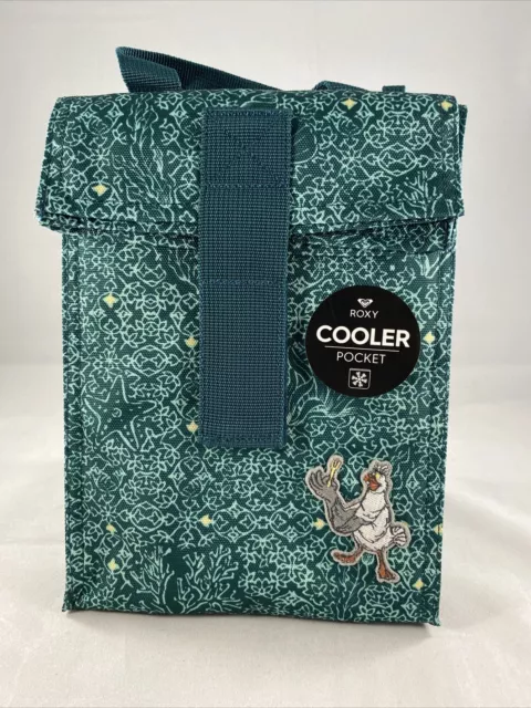 NEW! DISNEY x ROXY GIRL 'Scuttle' Insulated Cooler Pocket Lunch Bag - Turquoise