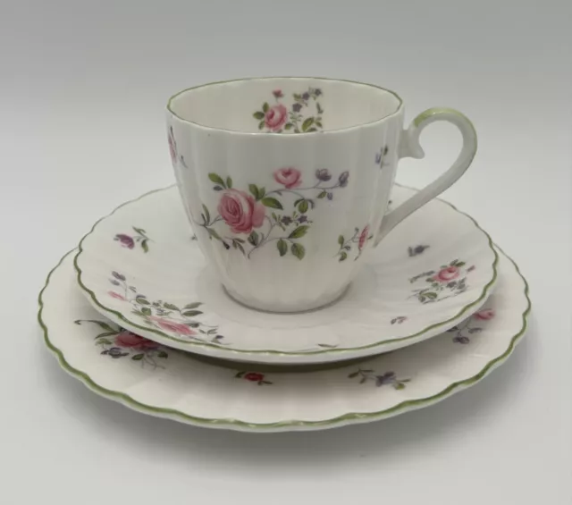 Tuscan Fine English Bone China Teacup, Saucer And Plate TRIO - D2654 - ROSES