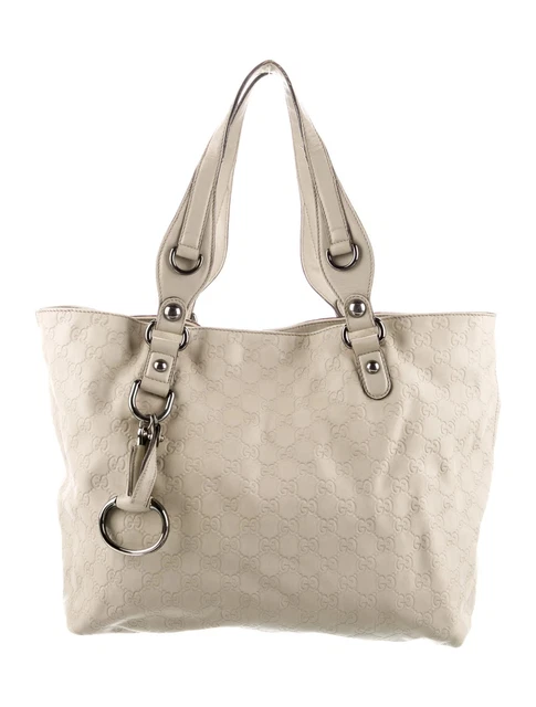Gucci 229852 Ivory Guccissima Leather Horsebit Signature Icon Shoulder Tote Bag Gucci 229852 Ivory Guccissima Leather Horsebit Signature Icon Shoulder Tote Bag