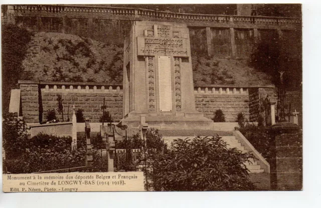 LONGWY - Meurthe and Moselle - CPA 54 Monument deported Belgian French Cemetery