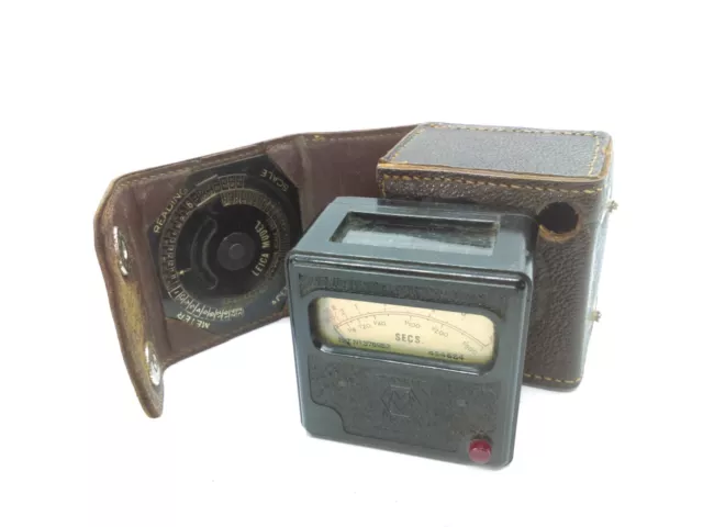 Medidor de exposición vintage modelo MV METROVIC Leica con estuche - actualmente no funciona