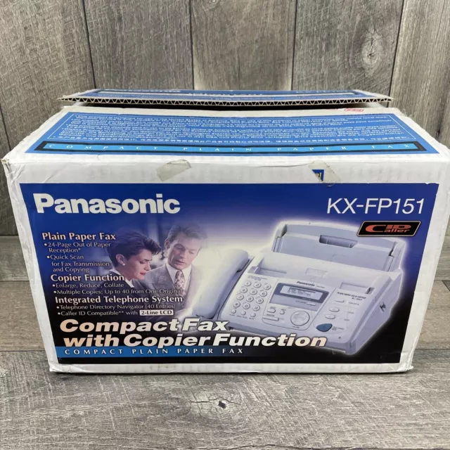 Panasonic KX-FP151 Plain Paper Fax Compact Fax w/Copier Functions Open Box