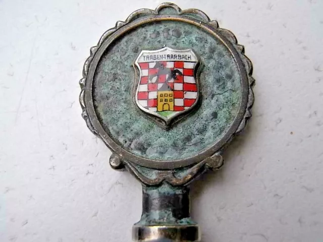 Brieföffner Bronze mit Email Wappen Traben - Trarbach um 1930 Mosel 3