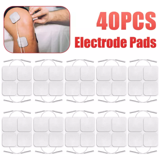 40 TENS ELECTRODE Pads EMS Replacement Unit 7000 3000 2x2 Muscle ...