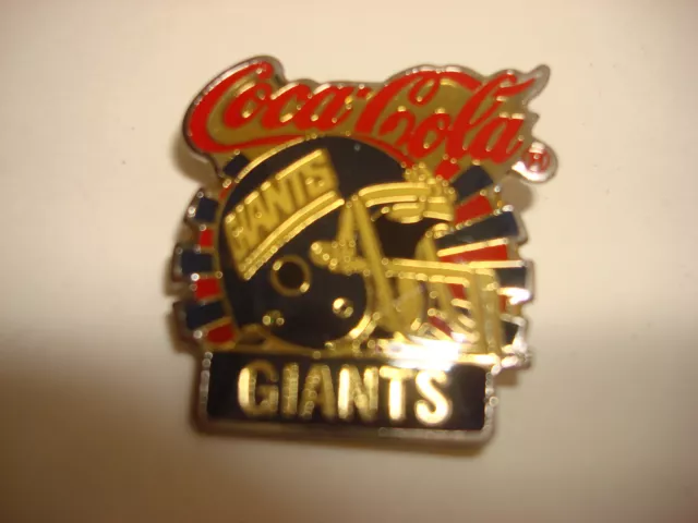 COCA COLA & National Football League Team NEW YORK GIANTS Metal Insignia *NEW*