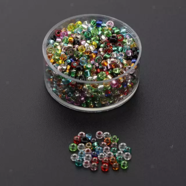 1000 Stck. Samen Perlen verschiedene Farben Rund Zwischenring Perlen Bulk Schmuckherstellung Kit 2