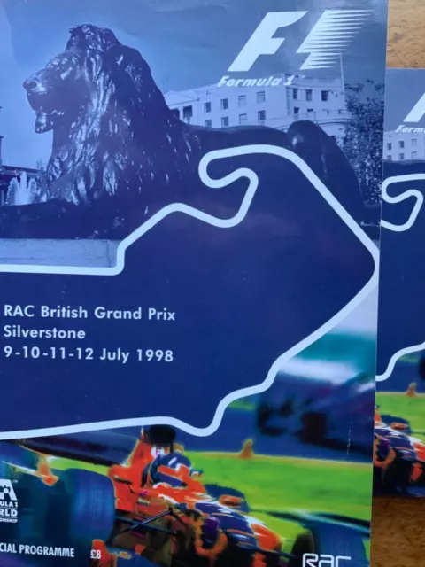 1998 Gran Premio di Gran Bretagna programma silverstone.