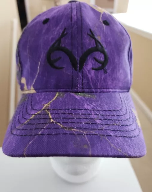 Women’s Realtree Embroidered Purple Camo Baseball Cap/Hat Adjustable One Size