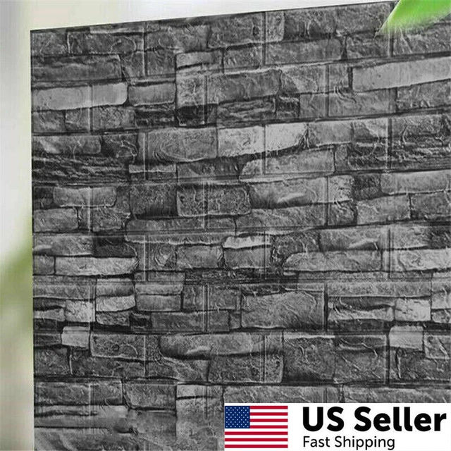10PCS 3D TILE Brick Wall Sticker Selfadhesive Foam Panel Wallpaper 38