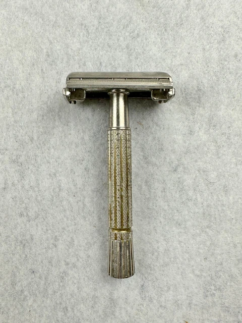 Vintage Gillette Flare Tip Super Speed Safety Razor Tto - Double Edge - F-4