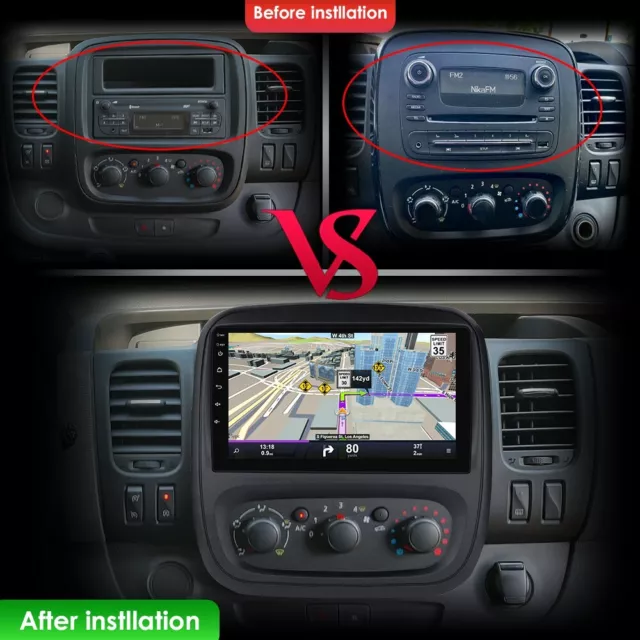 Autoradio Für Renault Trafic Opel Vivaro Android 12 GPS Navi USB 2G+32G Carplay 2