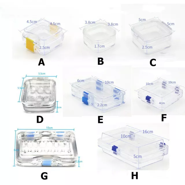 5* Dental Tooth Storage Box With Film Membrane Denture Portable Molar Braces Box