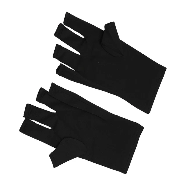 2 Paia Guanti Per Gel Manicure Guanti Senza Dita Anti UV Guanti UV Per Unghie