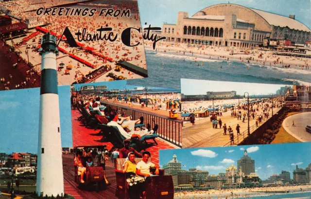 World's Greatest Playground Atlantic City New Jersey Vtg Postcard CP356