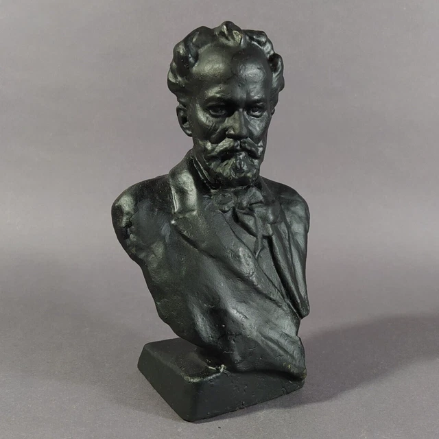 Pyotr Tchaikovsky grande compositore russo BUSTO SOVIETICO figurina in ghisa