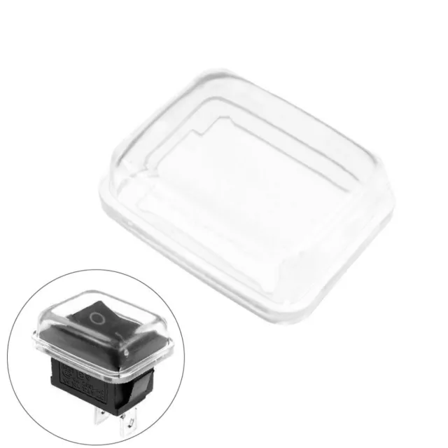 Clear Silicone Protective Cover for Rectangle Rocker Switch (10 Count)