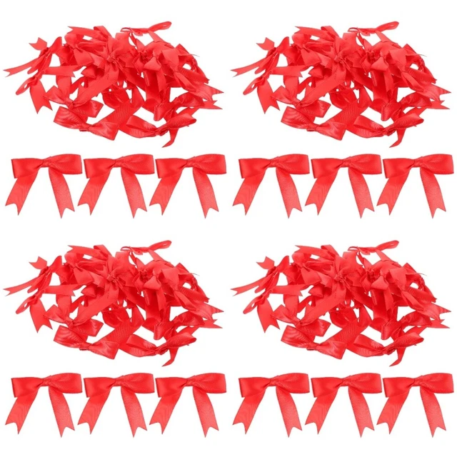 120 Pcs Valentines Bow Tie Red Bow Flower Gifts Red Garland Decorate