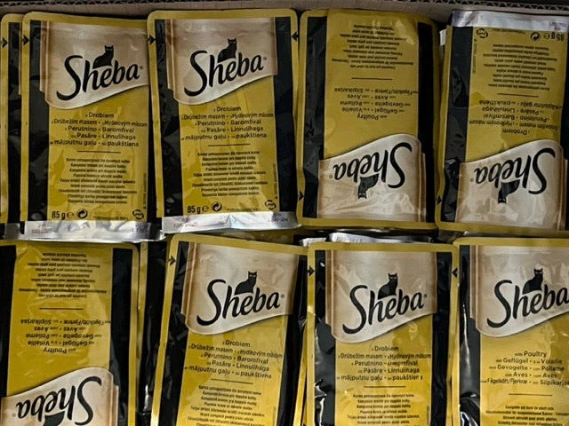 80 x aves de corral Sheba en jalea comida para gatos comida húmeda 80 x 85 g bolsa