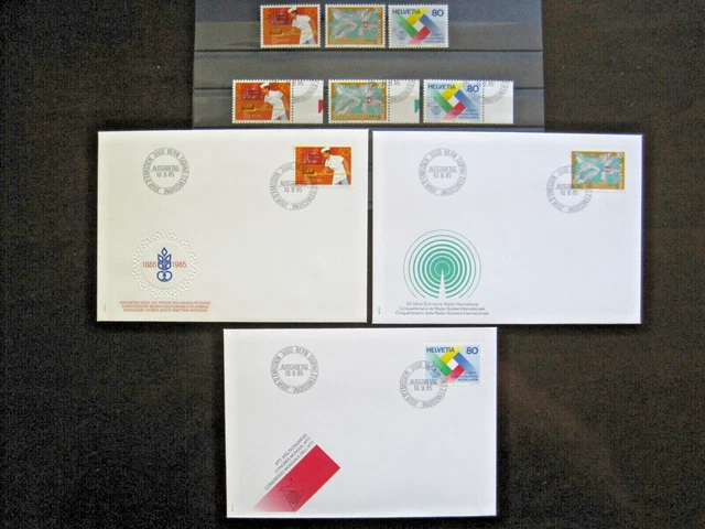 Schweiz MiNr. 1301-1303  postfrisch**+ gestempelt + FDC  (GB 1983)
