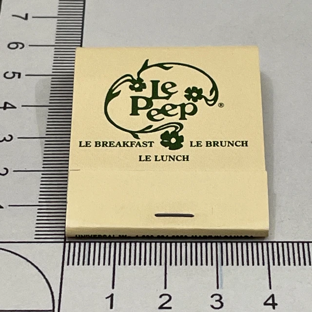 Vintage Matchbook Cover  Le Peep Restaurant Orlando, Florida  gmg  unstruck