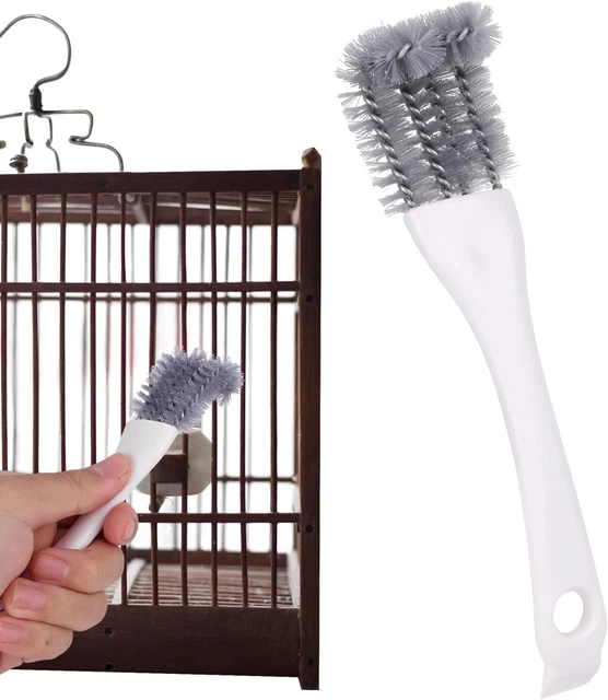 BIRD CAGE CLEANING Brush with Long Handle, Bird Cage Cleaner Durable ...