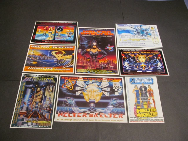 8 HELTER SKELTER Accelerated Culture Hardcore Rave Flyers Pez ...