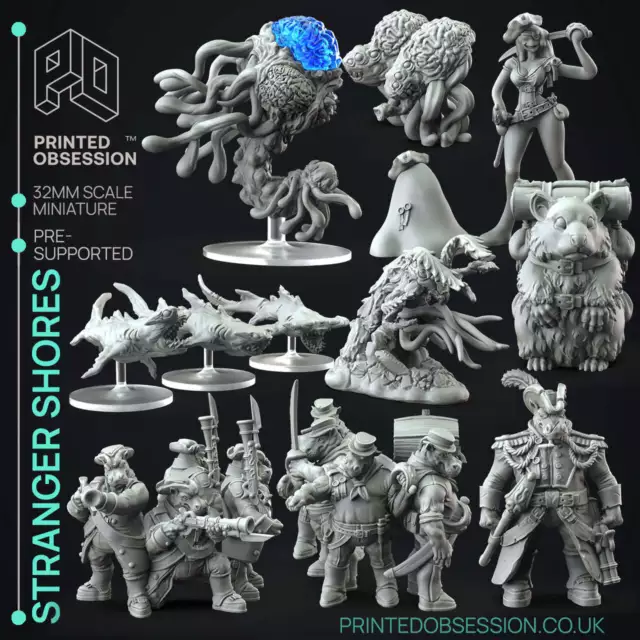 Weird Shores Miniature (Set Completo) | Miniatura Fantasy | Stampato Obsession