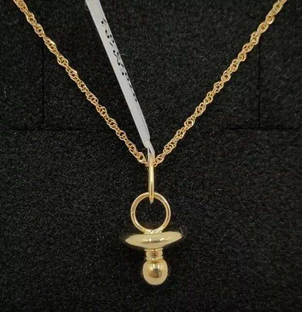 Pendentif Et Chaîne Or 18k 750 Mls . Sucette