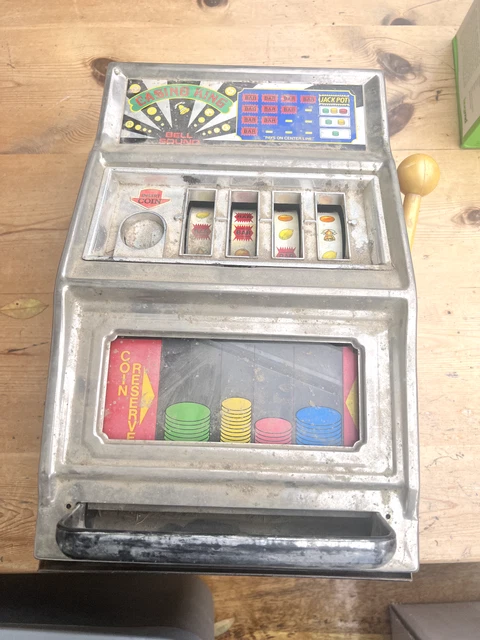 Vtg WACO CASINO KING Bell Sound Slot Machine Canada& USA Patent BC