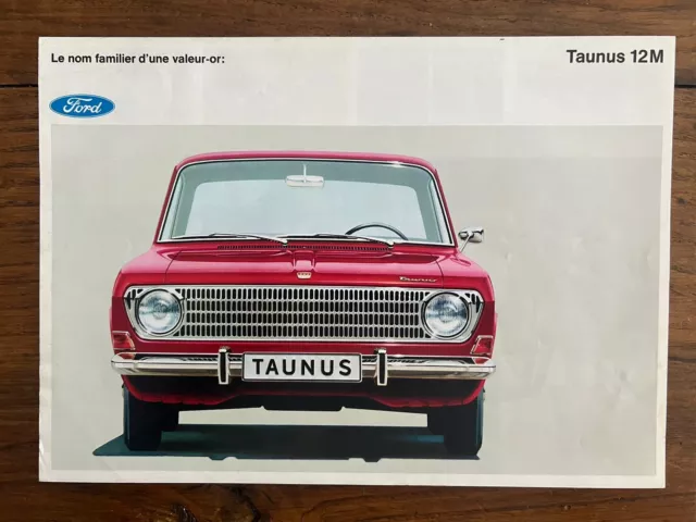 Brochure FORD TAUNUS 12M Berline Coupé Break - Prospectus Prospekt French