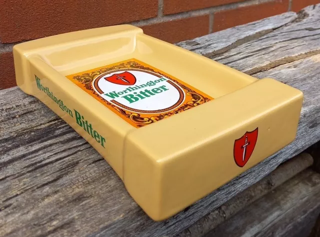 Vintage Ceramic Worthington Bitter Wade England Ashtray - Man Cave, Home Bar