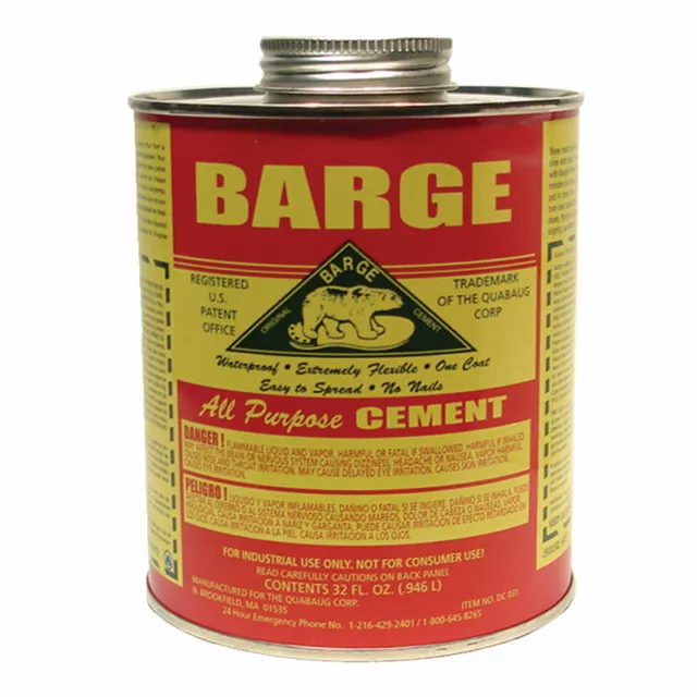 Barge All Purpose Cement Glue 1 Quart Adhesive Includes Applicator Brush