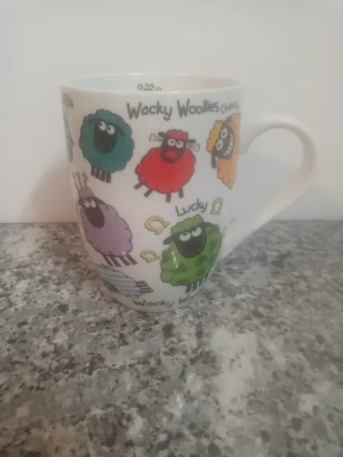 Wacky Woollies Ireland Coffee Tea Mug Sheep Comical Whimsical Multicolor