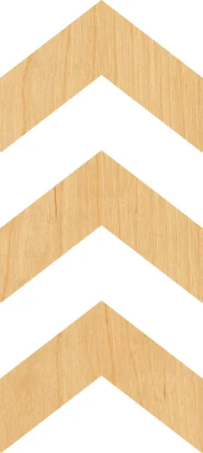 Chevron Laser Cut Out Wood Shape Craft Supply - Woodcraft Cutout