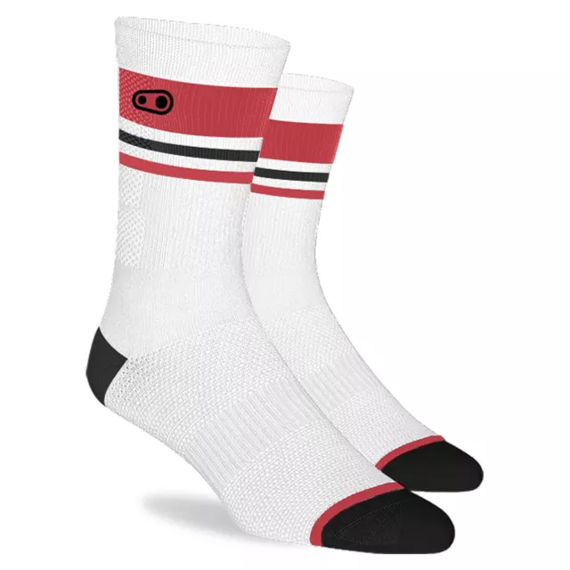 Crank Brothers Icon Trail MTB Socks White/Red/Black S/M