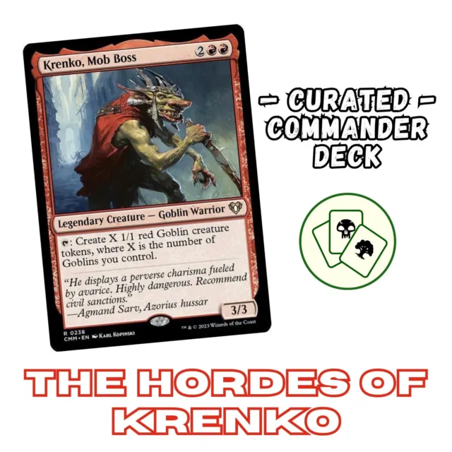 Krenko, Mob Boss - Mazo Tribal Goblin | Mazo Comandante Personalizado | Magic The Gathering Edh