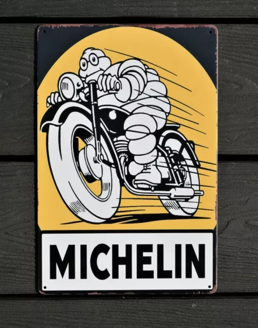 Michelin Man Motorcycle Garage Sign Wall Plaque Vintage mancave 12 x 8 Inches A4