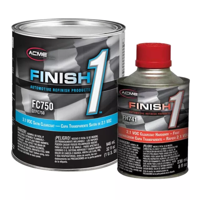 Sherwin-Williams Finish 1 FC750-1 2.1 VOC Satin Clearcoat Fast Kit (Quart)
