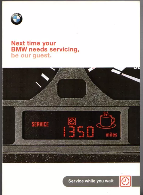 BMW While You Wait Servicing 1998-99 UK Market Foldout Brochure