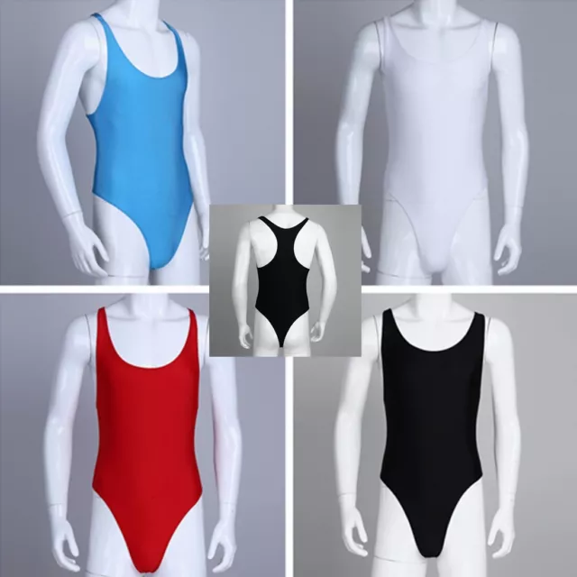 Men One-piece Mankini Bodysuit Leotard Singlet Boxer Underwear Sexy Dancewear