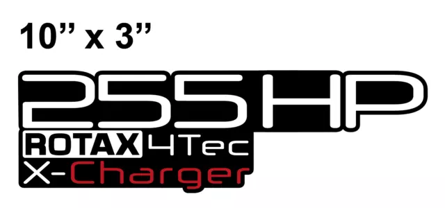 SEA DOO - 255 HP ROTAX - X-Charger STICKERS DECALS | 10 x 3 inches