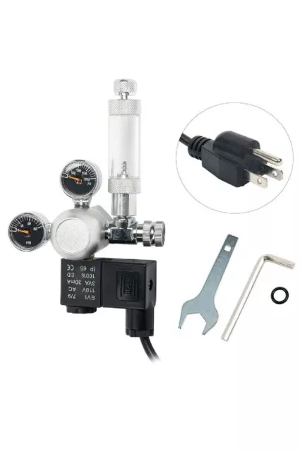 Fish Tank CO2 Pressure Gauge Aquarium with Bubble Counter and Check Valve