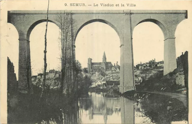 21  Semur  Le Viaduc Et La Ville