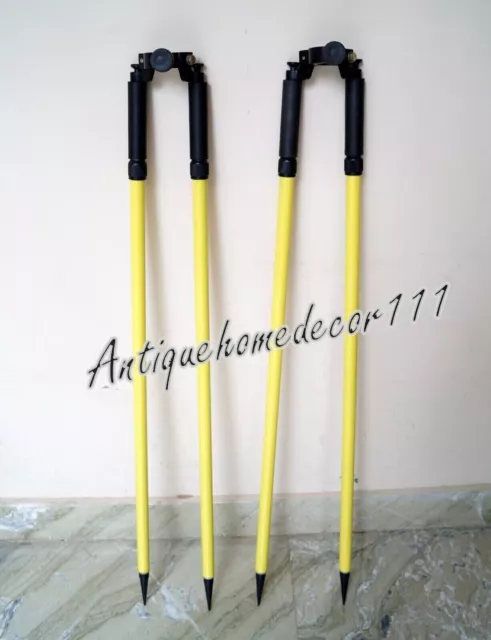 Bipod Prism Pole set of 2 pcs thumb release prism pole surveying seco topcon